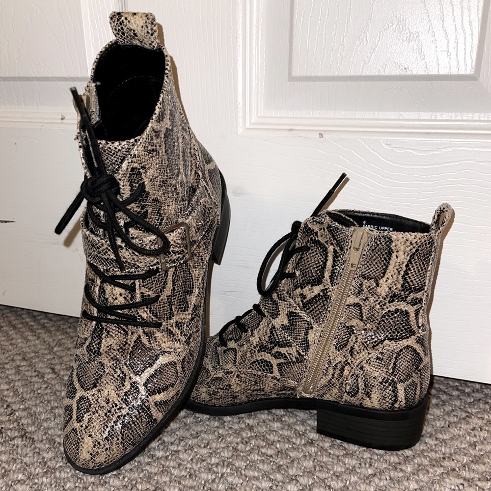 Express Snakeskin Ankle Boots